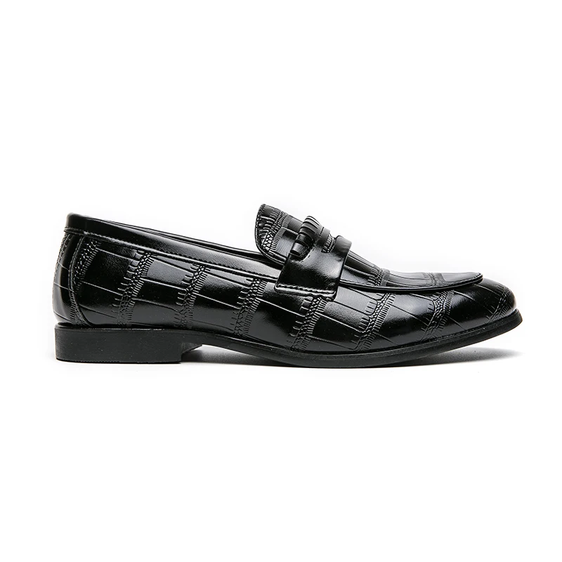 луксозна обувки, мъжки маркови лоферы с пени, Бизнес обувки премиум-клас, Черни лоферы от лачена кожа, Булчински и Ежедневни обувки подметка, mo-188