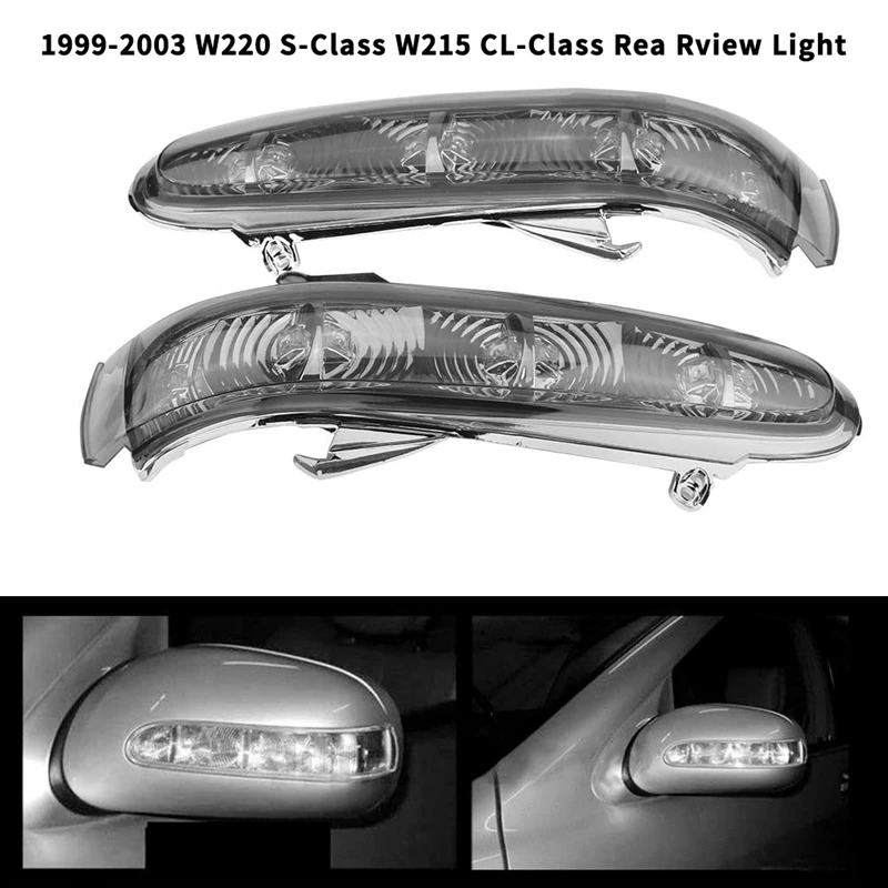 Двойка на Страничните Огледала за Обратно виждане, Индикатори за Насоки на Завоя За Mercedes Benz S/CL Class W220 W215 1999-2003 Дим