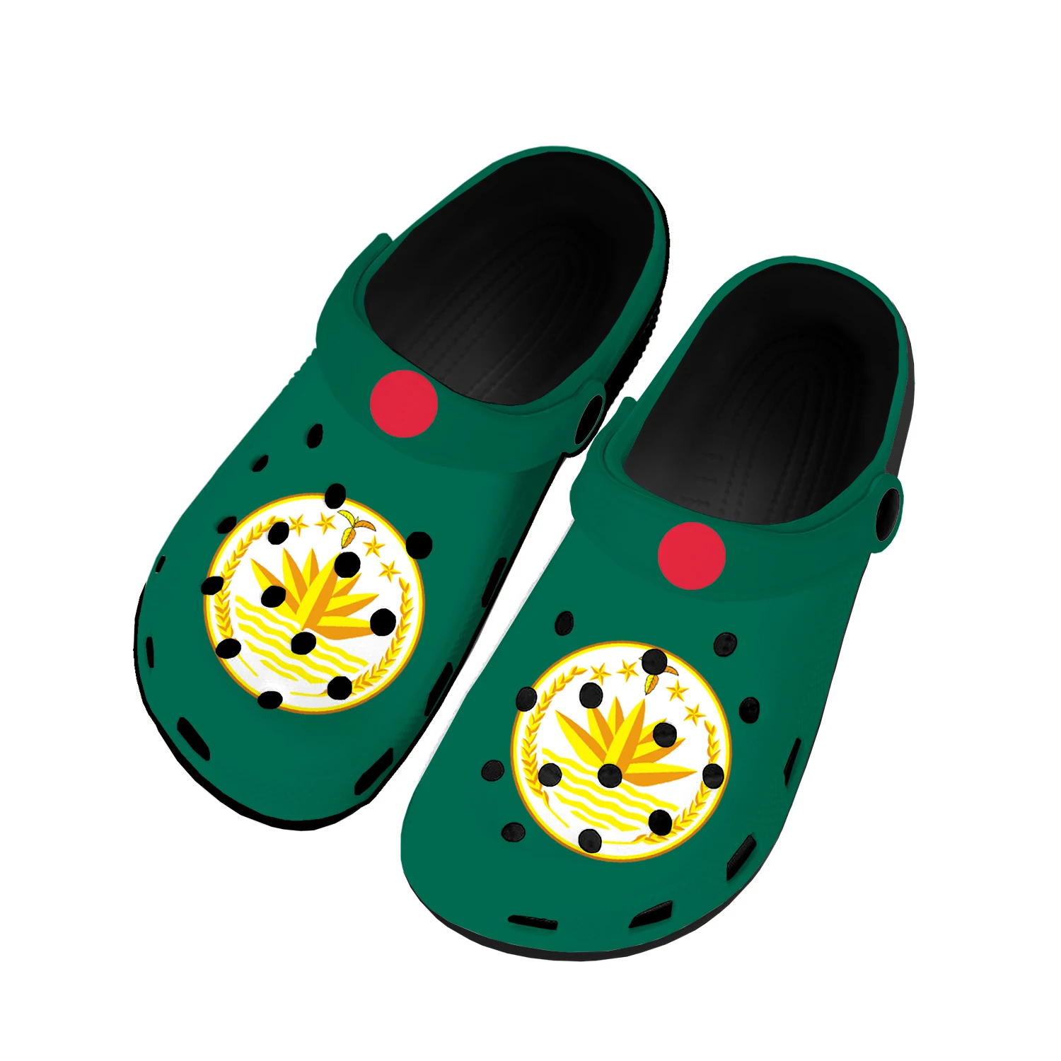 Флаг Бангладеш Домашни Сабо По Поръчка Водоустойчив Мъжки Обувки Дамски Тийнейджърката Обувки Бангладеш Градински Сабо Дишащи Плажни Чехли С Дупки