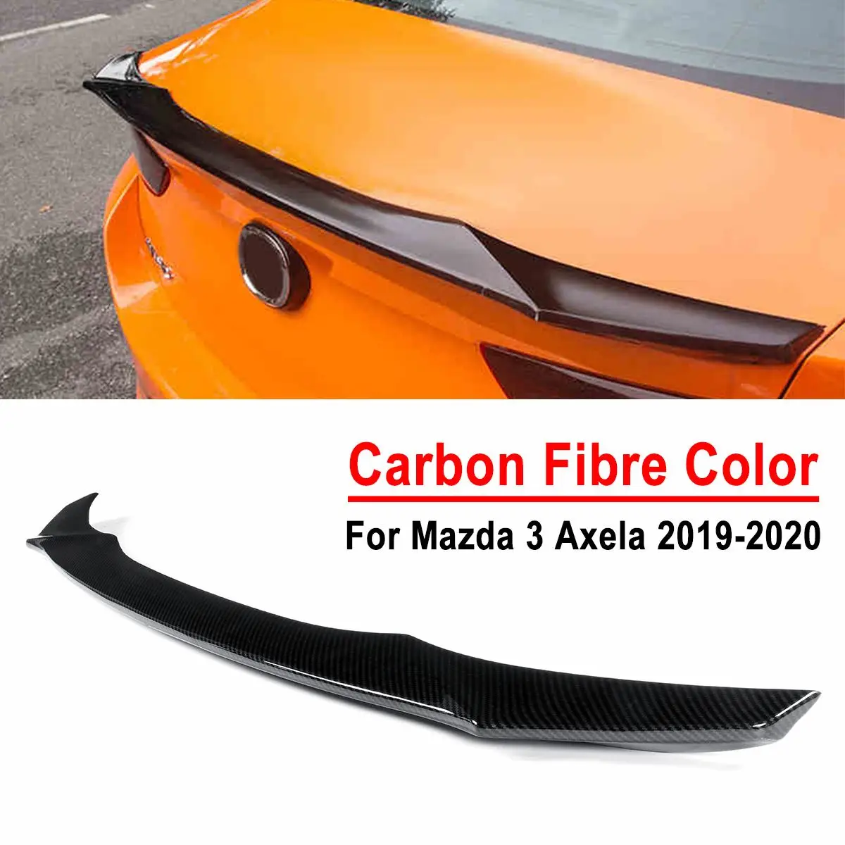 Висококачествен Заден Спойлер На Багажника За Устни Хвостовое Крило От Въглеродни Влакна, Заден Спойлер, Удължител За Устни За Mazda 3 Axela 2019 2020 2021