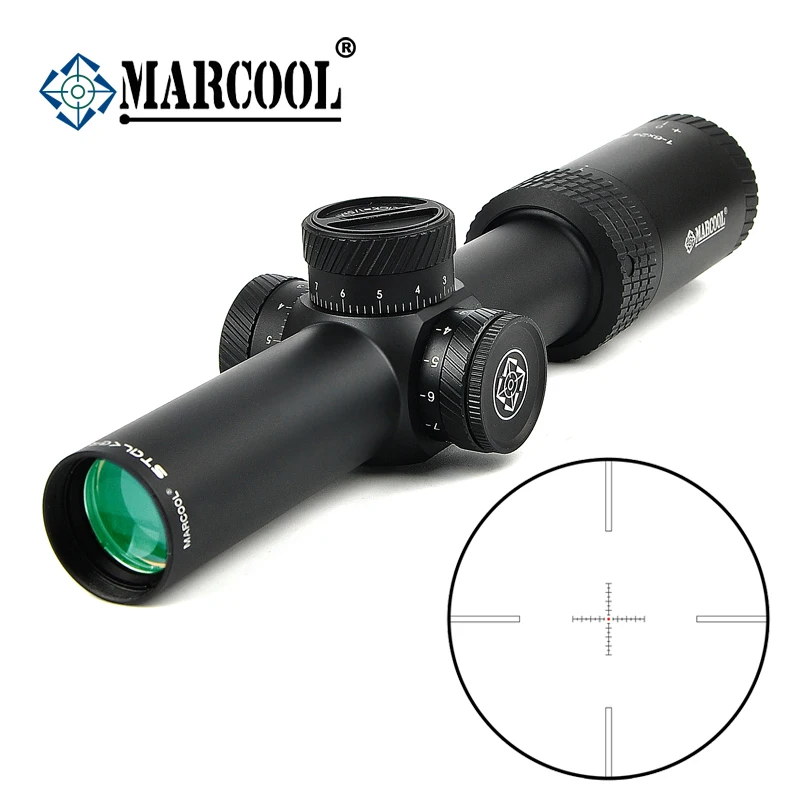 Очите Marcool 1-6x24 на системата Zero Lock 11-нива червени светлини с широко зрително поле за AR 15. 223 5,56